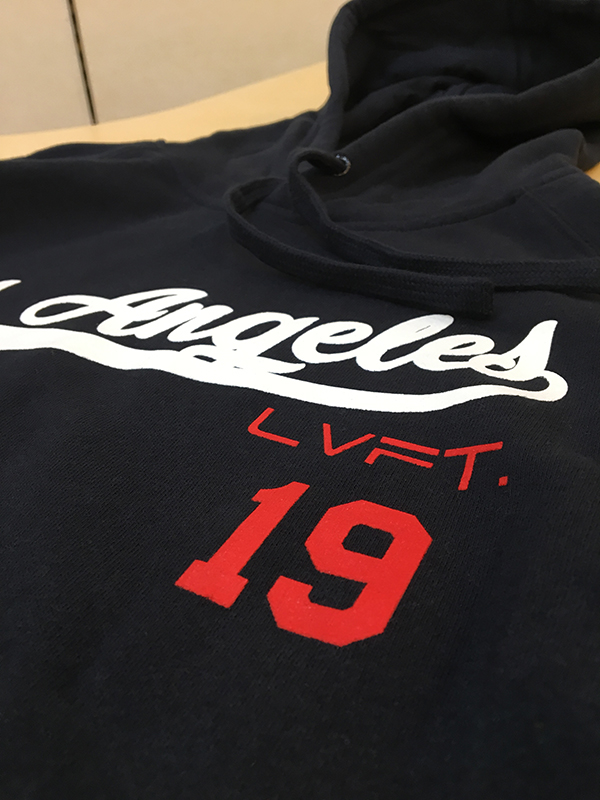 【EXCLUSIVE COLLECTION】【即お届け】【LIVE FIT】【LVFT】LA Hoodie（Navy/White）